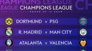 The first legs of the round of 16 matches will take place on 11th march and the second leg will be held a week later on 18th march. 2019 20 Uefa Champions League Round Of 16 Draw In Full