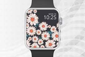 Apple Watch Wallpaper White Flowers With Colored Center Apple Etsy Apple Watch Faces Watch Wallpaper Apple Watch