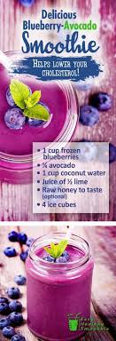 A low fat and cholesterol free dessert.submitted by: 42 Ideas Heart Healthy Recipes Desserts Low Cholesterol Blueberry Avocado Smoothie Avocado Smoothie Yummy Smoothies