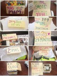 If you've been going out for half of a year, you might want to get each other a little something, but other than you get you and your boyfriend a hotel room for a night. Even Though The Two Years Has Passed I Could Use This For Inspi Boyfriend Anniversary Gifts 2 Year Anniversary Gifts For Him Birthday Gifts For Boyfriend Diy