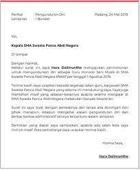 35 Contoh Surat Pengunduran Diri Resign Yang Baik Dan Jelas Lengkap