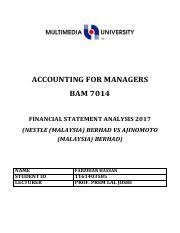 The nestlé group's net profit rose from about 7 billion in 2017 to roughly 12.2 billion swiss francs in 2020. Assignment 1 Financial Analysis 2017 Pdf Accounting For Managers Bam 7014 Financial Statement Analysis 2017 Nestle Malaysia Berhad Vs Course Hero
