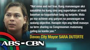 The davao leader remains coy about the call, but members of. Sara Duterte Itinangging May Galit Siya Kay Cayetano Tv Patrol Youtube