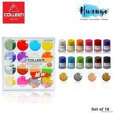 Buncho pencil lead 0.5 (in pack). Colleen Non Toxic Poster Colour Set Of 16 Include Metallic Gold And Silver