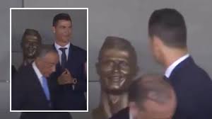 Cristiano ronaldo visits namesake madeira airport, for ceremony which honoured him. How Cristiano Ronaldo Reacted To His Infamous Statue Sportbible