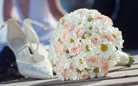 Dusty rose wedding bouquet, soft pink ranunculus, peony bouquet, dusty blue bouquet, garden roses wedding bouquet, artificial clay bouquet. Wedding Flowers Bouquet Pink Roses And White Daisy Shoes Wallpaper Other Wallpaper Better