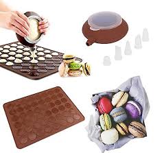 Soekavia 48 Capacity Set De Cuisson Macaron Moule En Silicone Avec Presse Decoration Stylo De Beurre De Cuisson Macaron Moule Patisserie Decorations De Gateaux
