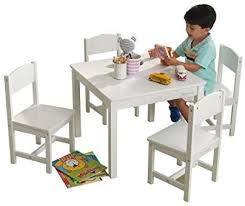 The best solid hardwood dining collections combine both. Amazon Com Kidkraft Farmhouse Table And Chair Set White Toys Games