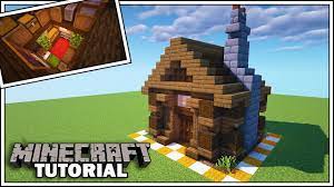 The inside doesn't have much space, but there is plenty of storage thanks to barrels incorporated int. Minecraft 8x8 Log Cabin Tutorial Youtube