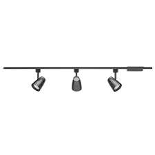 Juno Trac Lites R4k3600l 27k 80cri Pdim Unf Bl Track Lighting Kit 120v Four Foot Long Track Black Three R600l Led Conical Track Accessories For The Juno Trac Lites And Trac Master Track Lighting