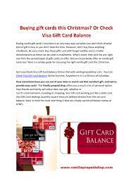 Is there a way i can check the balance of a visa gift card? Buying Gift Cards This Christmas Or Check Visa Gift Card Balance By Vanilagifts Issuu