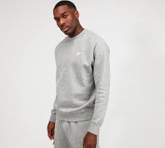 2021's grey nike x stussy sweater is made from a heavyweight fleece material and. Nike Club Sweatshirt Dark Grey Heather Footasylum