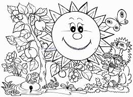 Color this spring picture which includes a rainbow, sun, birds, butteflies and just a nice spring scene. Spring Coloring Pages Toddlers Coloring Home