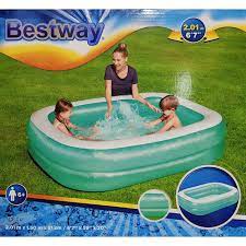 ♥ impor lsg dri cina. Grosir Kolam Renang Anak Kotak 2meter Bestway Blue Rectangular Pool 201cm Limited Shopee Indonesia
