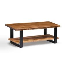 I have always been fascinated by live edge (bark or natural edge on one or more sides) slab tables. Alaterre Furniture 48 Alpine Natural Brown Live Edge Large Coffee Table Metal And Wood Target