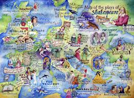 For more information about when it is believed william shakespeare wrote his plays, and in what order, see. Shakespeare Painting A Map Of All The Plays Of William Shakespeare Locations And Settings Of Shakespeare S Plays On One Painting Shakespeare Plays William Shakespeare Shakespeare
