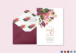 1000+ designs at your finger tips. Burgundy Floral Wedding Invitation Card Design Templates In Word Psd Indesign Illustrator Publisher