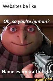 Websites Be Like Oh So You Re Human Name Every Traffic Light Ifunny Crazy Funny Memes Really Funny Memes Funny Relatable Memes