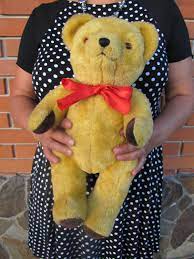 1970s Large English Teddy Bear Yellow Roaring Bear Shabby Etsy Teddy Bear Bear Teddy Collections