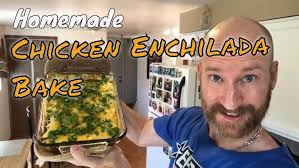 Making Chicken Enchilada Bake