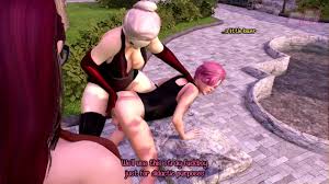 Futanari scopa in un parco pubblico - video porno 3D