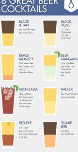 8 Great Beer Cocktails Infographic Beer Drinks Cocktails In 2020 Beer Cocktail Recipes Beer Cocktails Drinking Beer