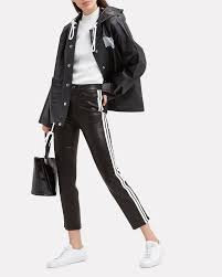 Rag Bone Striped Cigarette Leather Pants In Black Lyst