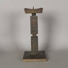 Ebay vintage kerzenständer türkei 1960er massiv messing, gebraucht. Schwerer Brutalist Messing Kerzenleuchter 1950 1960