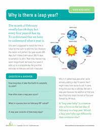 Why Is There A Leap Year Worksheet Education Com Leap Year Leap Year Quotes What Is Leap Year
