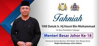 Senarai nama menteri besar dan ketua menteri di malaysia berikut merupakan senarai menteri besar dan ketua menteri yang terkini selepas pilihan raya umum malaysia 2018 (undian bermula 9 mei 2018). Tahniah Atas Pelantikan Yab Menteri Besar Johor Ke 18 Portal Rasmi Majlis Bandaraya Johor Bahru Mbjb