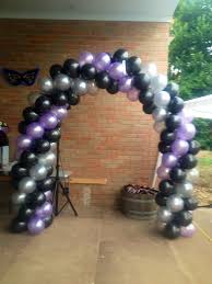 Purple Black And Gold Balloon Arch Pin By Evan Owen On Balloons At Metamorphys Costumes Balloons Purple Birthday Party Gold Party Balloons