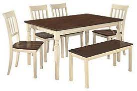 Whitesburg Dining Table And 4 Chairs And Bench Ashley Furniture Homestore Dining Set With Bench Dining Room Decor Rectangular Dining Table