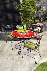 Rania Table Red Outdoor Patio Table Outdoor Dining Table Round Patio Table