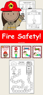 Fire Safety For Kindergarten Worksheets Fire Hat Activity And Stop Drop Roll Poster Fire Safety Kindergarten Fire Safety Activities Fire Safety Preschool