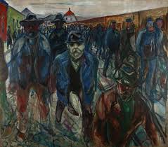 Retour Des Travailleurs A La Maison Par Edvard Munch Edvard Munch Comment Peindre Les Arts