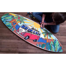C L A R A On Instagram Surfart Surfillustration Surfboard Painting Surfboard Decor Painted Skateboard