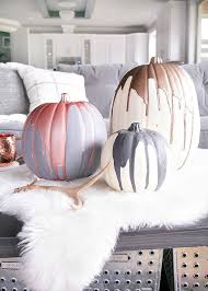 Modern Metallic Pumpkins Modern Fall Decor Pumpkin Decorating Painted Pumpkins