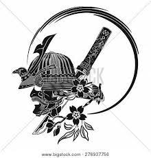 The wrath of the cerulean koi follows the commands of the samurai with raven hair. Vector Image Samurai Vector Photo Free Trial Bigstock