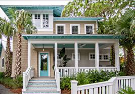 This modern front door design differs from the others thanks to the golden trimming of the window pane. Transitional Beach House Home Bunch Interior Design Ideas