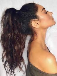 5 Long Black Hairstyles And Haircuts Hairstyles For Long Black Hair Messy Ponytail Hairstyles Long Black Hair Long Hair Styles