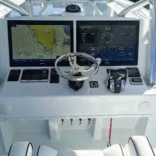Big Garmin Mfds On This Yellowfin Dash Sport Fishing Boats Boat Accessories Center Console Boats