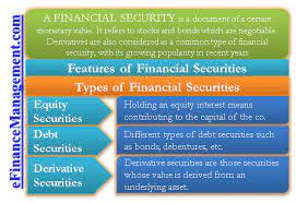 When you are financially secure, your stress levels goes down, leaving you free to focus on other issues. Financial Securities Definition Features Types Equity Debt Derivatives