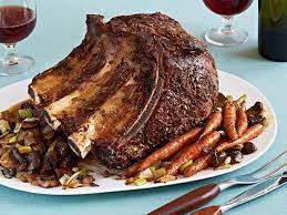Prime rib of beef prime rib recipe prime rib roast oven roasted potatoes creamed potatoes ribeye roast standing rib roast beef ribs rib recipes. Dry Aged Standing Rib Roast With Sage Jus Recipe Alton Brown Food Network