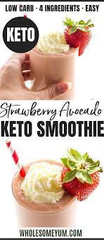 Strawberry Avocado Keto Smoothie Recipe With Almond Milk 4 Ingredients The Best Avocado Smoothie Recipe Smoothie Recipes Strawberry Keto Breakfast Smoothie