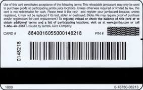 Jamba juice gift card balance. Gift Card Jamba Juice Jambajuice United States Of America Jamba Juice Col Us Jj 001b
