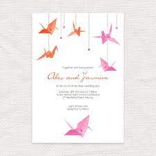 Origami Paper Crane Wedding Invitation Suite Printable File Etsy Origami Wedding Invitations Origami Wedding Bird Wedding Invitations