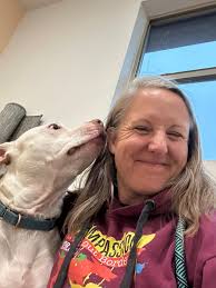 Dog adoption at animal sanctuary