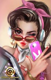 D Va Overwatch Anniversary 守望先鋒 Overwatch Anniversary Thank You Dva Selfie 來張自拍 1週年快樂 Dva愛你喲 Overwatch Females Overwatch Comic Overwatch