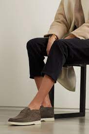 Explore the italian quality online on loro piana. Brown Open Walk Suede Loafers Loro Piana Net A Porter