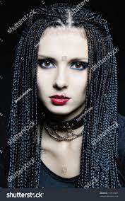 Beautiful Woman In Gothic Shape With African Pigtails Sponsored Sponsored Gothic Woman Beau Braided Hairstyles African Braids Hairstyles Long Hair Girl